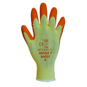 Reusable Gloves Reflex T Orange Size 9